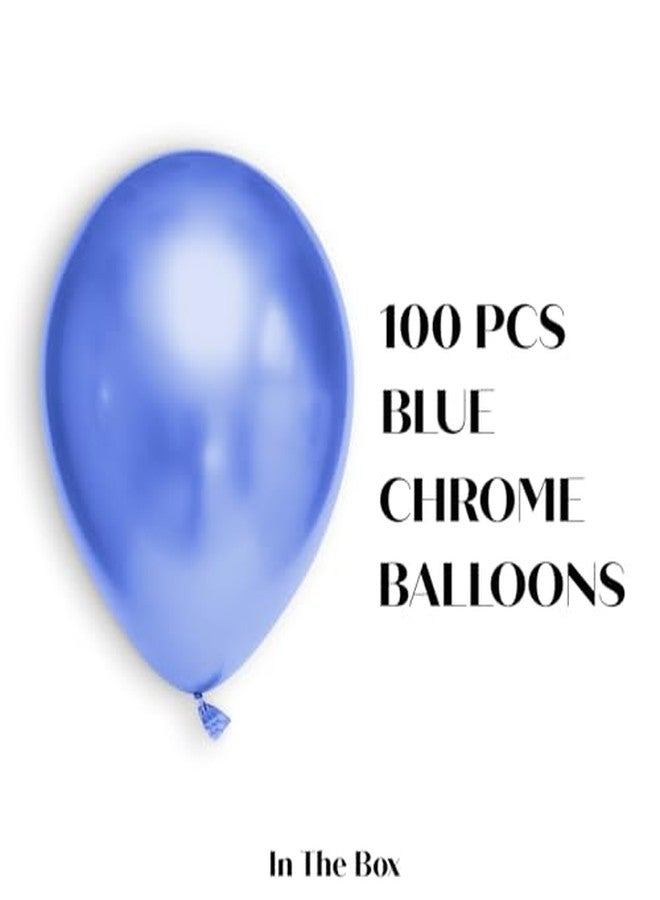 JUST PARTY بالونات معدنية كروم من جست بارتي - عبوة من 100 بالون (أزرق) - Image 3